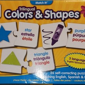 Trilingual Colors & Shapes Puzzle Set